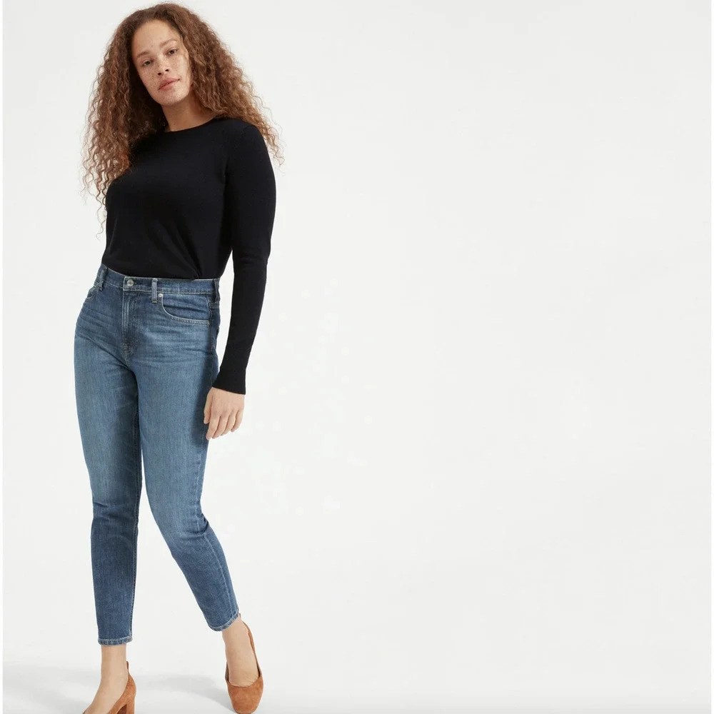 Everlane Authentic Stretch The High Rise Skinny Jean Blue